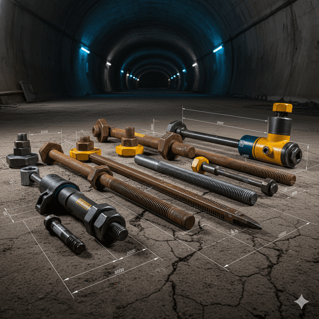 Nástroje na vystuženie zeme a skál